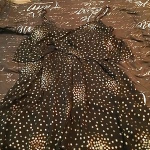 Black and gold dress